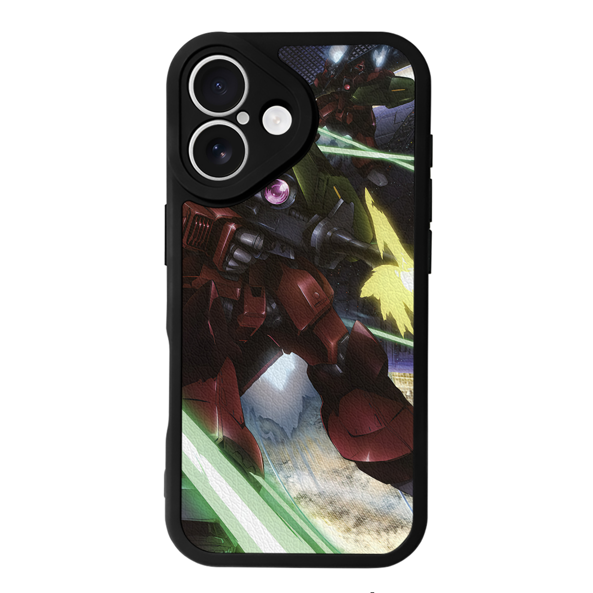 （画像用） 機動戦士ガンダム Mobile Suit Gundam 【iPhone 16シリーズ対応】シリコンスマホケース（レザー調） 材質：シリコン